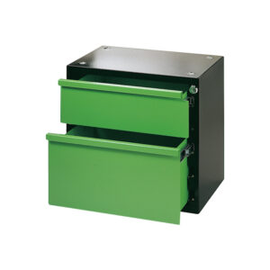 RECA rakinama metalinė dėžė su dviem stalčiais Type B, 390 x 260 x 360 mm