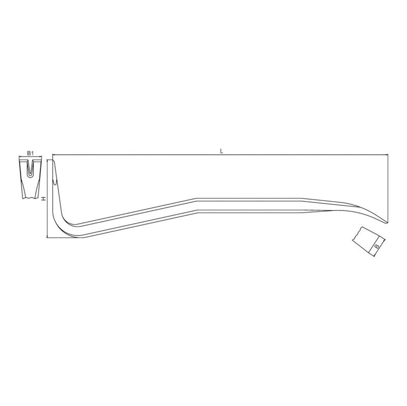 RECA laužtuvas ir vinių traukimo įrankis, šešiakampis - Image 2